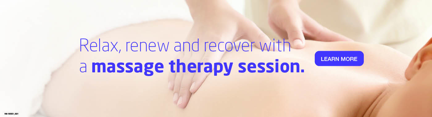 Relax, renew and recover with a massage therapy session.